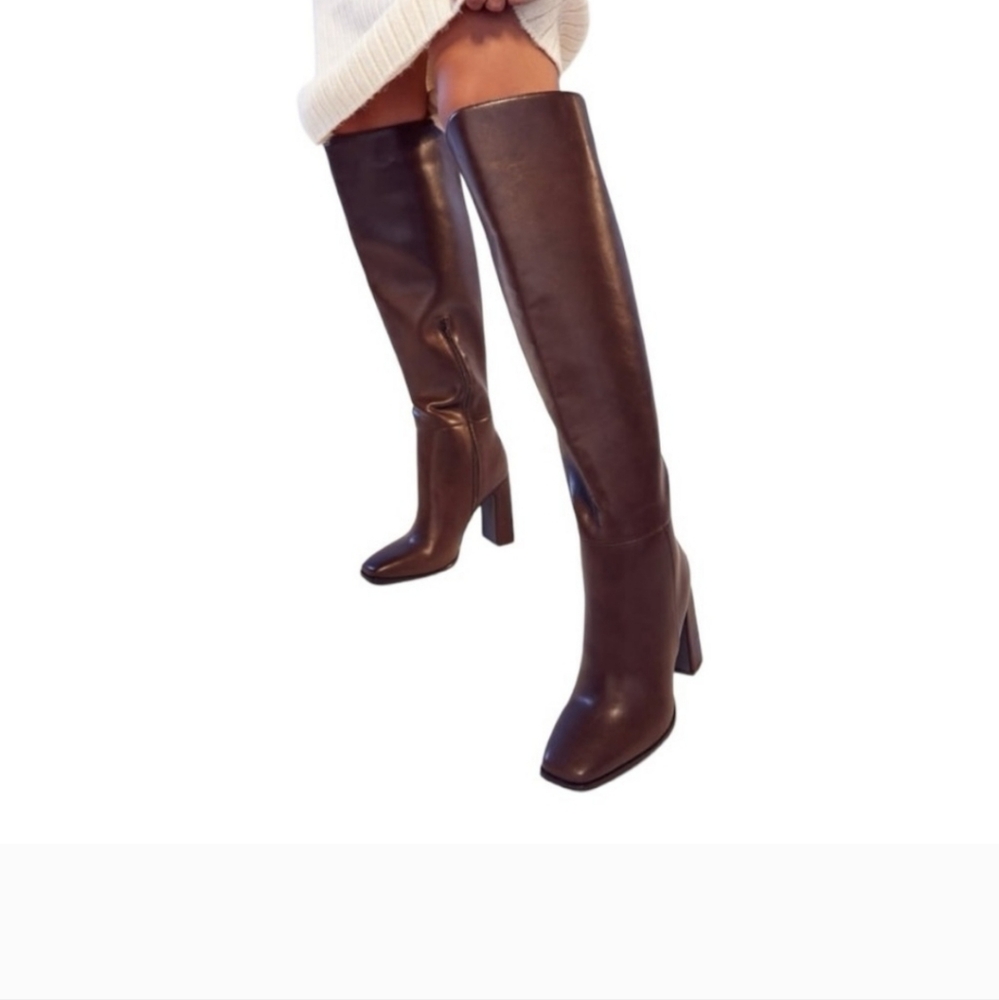 SIZE 12 MONROE COFFEE BROWN BOOTS